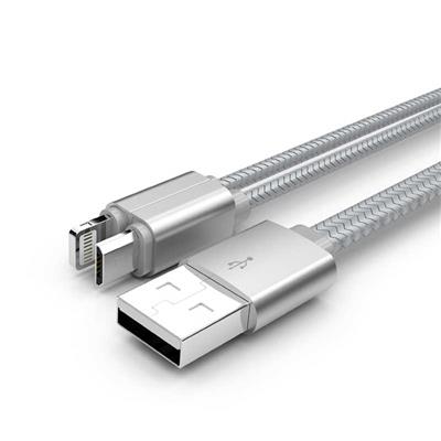 کابل تبدیل USB به microUSB  و لایتنینگ الدینیو مدل LC86