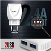 EMY Travel Charger MY-221 2USB Fast Charge3