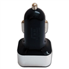 USB Car Charger with 2-Port black white color
