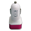 USB Car Charger with-2 Port pink color